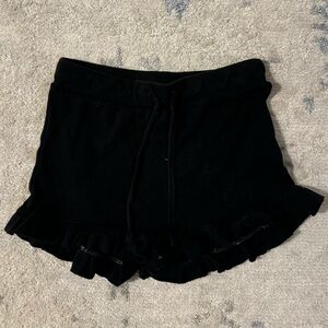 Zara black ruffle shorts size Medium